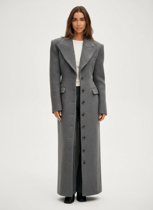 Béline | Manteau Long Élégant à la Silhouette Féminine