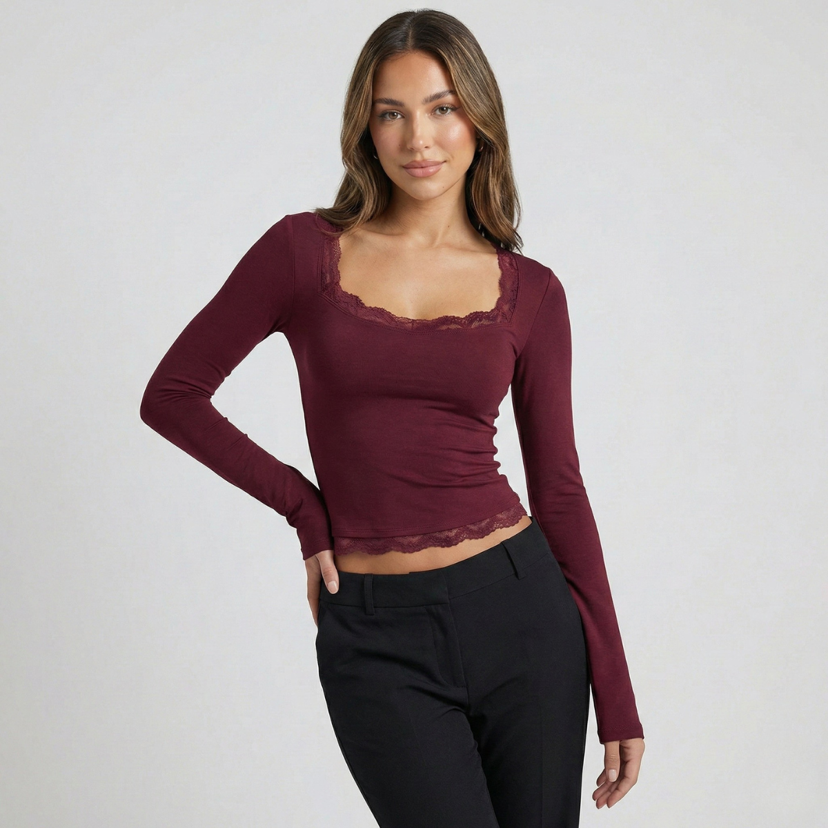Léna | T-Shirt Manches Longues à la Coupe Confortable