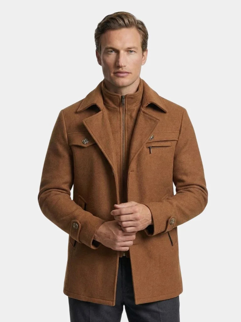 Jérome | Manteau essentiel en laine mélangée