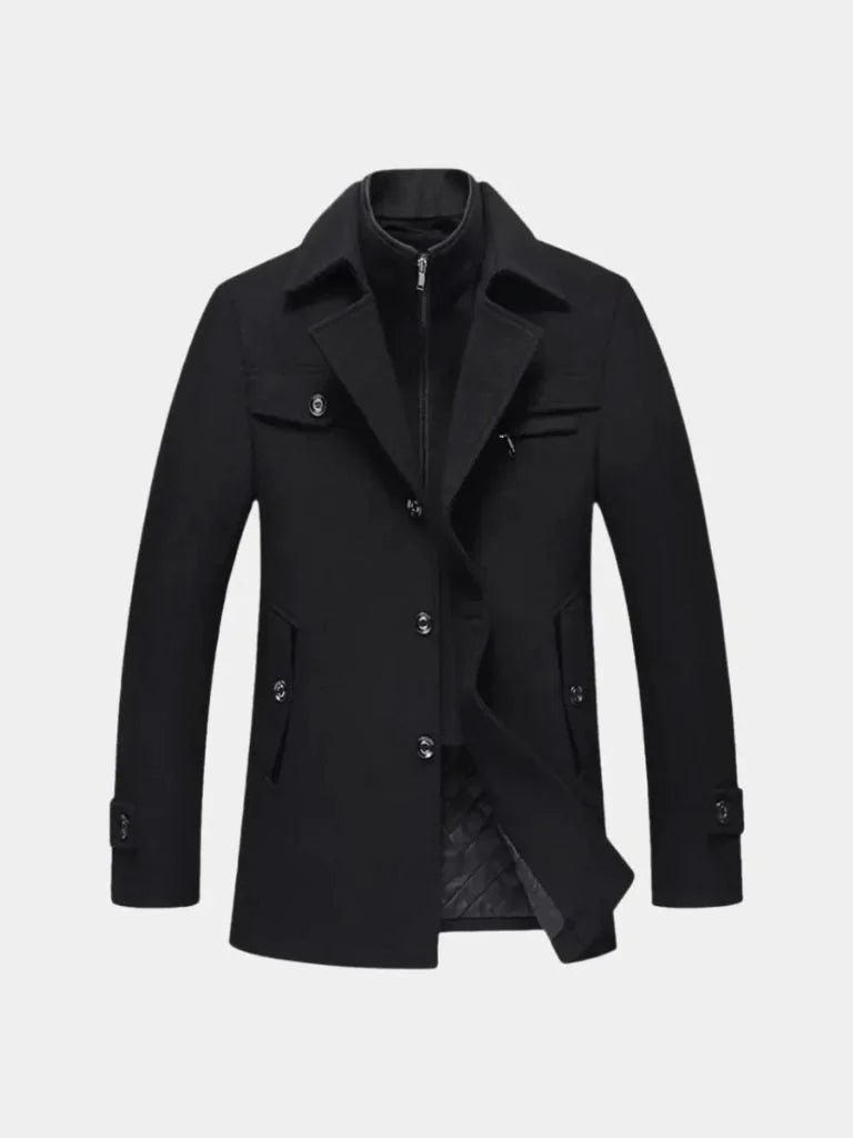 Jérome | Manteau essentiel en laine mélangée