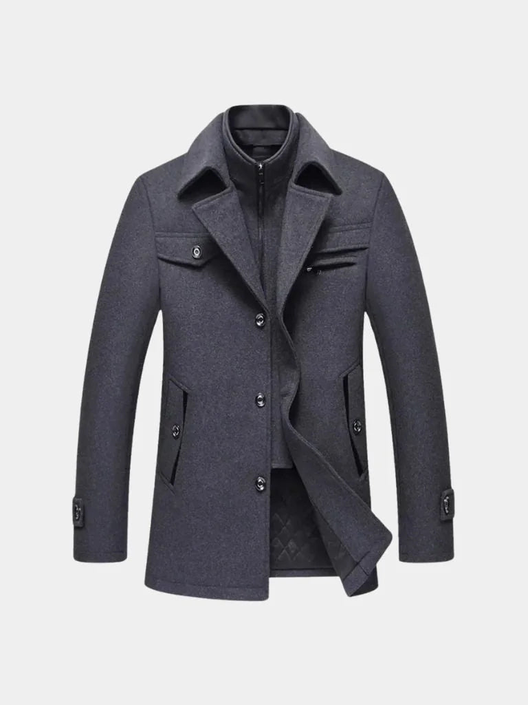 Jérome | Manteau essentiel en laine mélangée