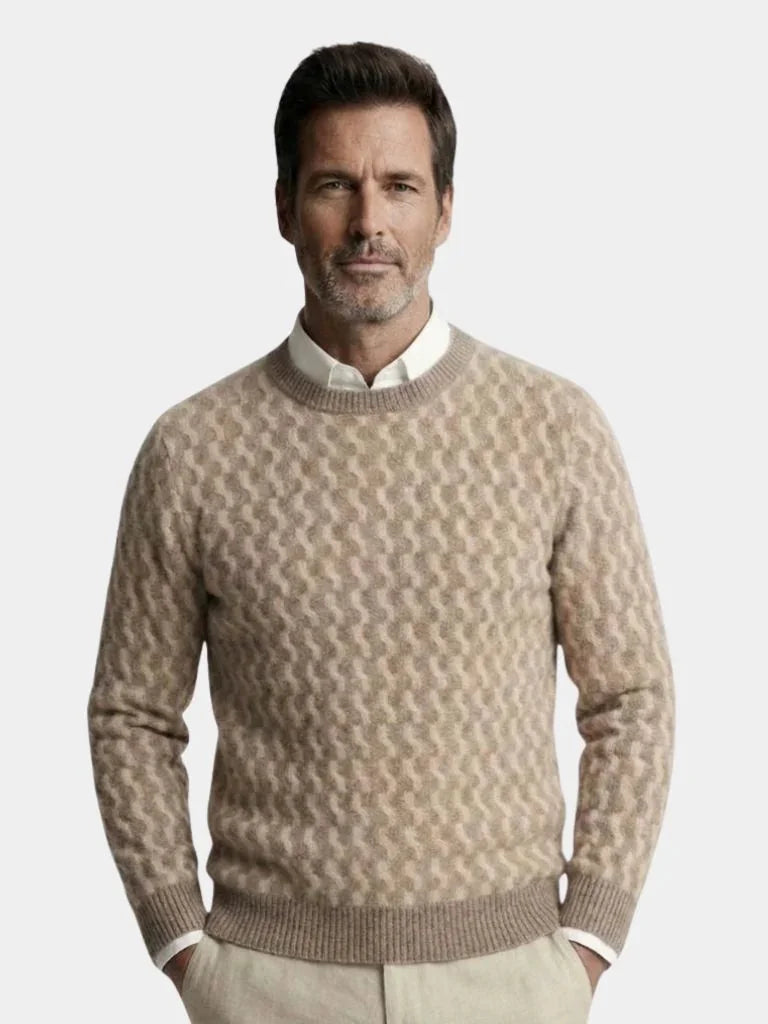 Aymeric | Pull 100 % laine à motif géométrique