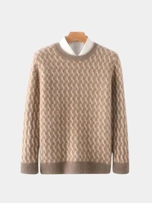 Aymeric | Pull 100 % laine à motif géométrique