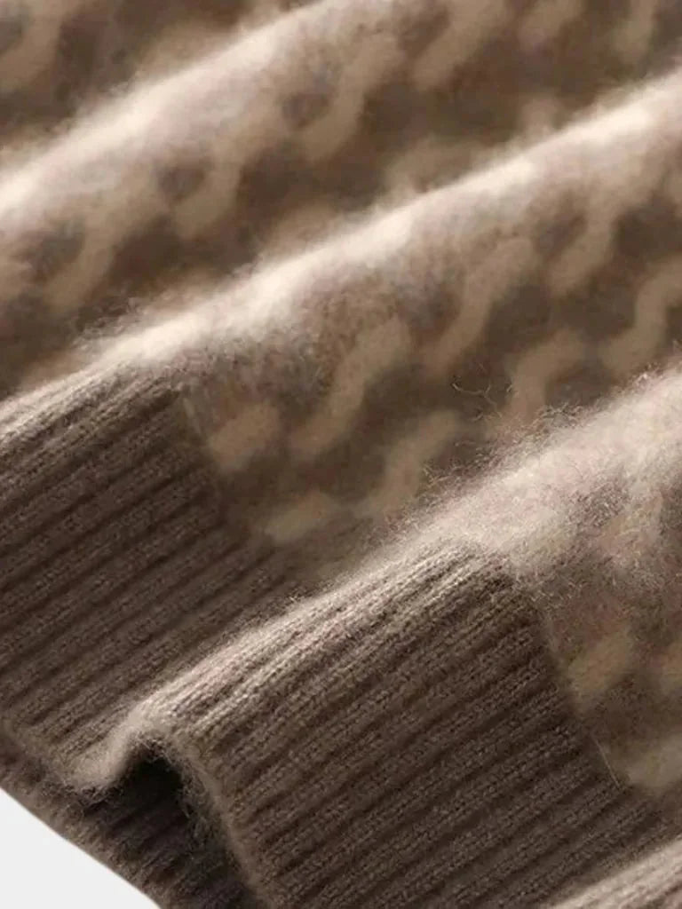 Aymeric | Pull 100 % laine à motif géométrique