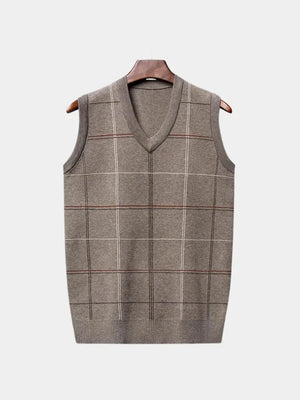 Théophile | Gilet en maille à carreaux