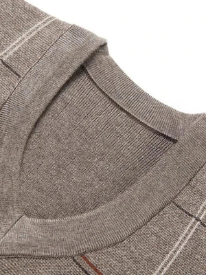 Théophile | Gilet en maille à carreaux