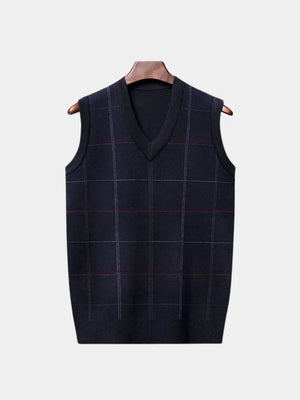 Théophile | Gilet en maille à carreaux