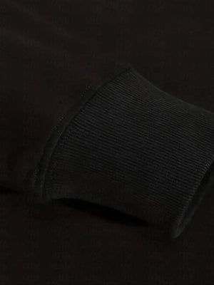 Marcel | Sweat-shirt zippé noir à col élégant
